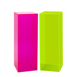 Soporte alto de pedestal de acrílico transparente, gran cubo de exhibición de acrílico transparente de 5 lados, <span class=keywords><strong>torre</strong></span> de flores hueca de zócalo de exhibición de acrílico - Product Image 2