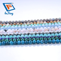Perles de pierres précieuses naturelles de 6/8/10 mm, de haute qualité, authentiques, en malachite, apatite, larimar, pierre de lune, amazonite, pour la fabrication de bijoux