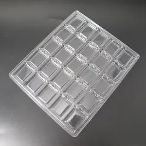 Customized Clear Plastic Lids For Chocolate Boxes Plastic Tray For Chocolates With Dividers Chocolate Blister Tray