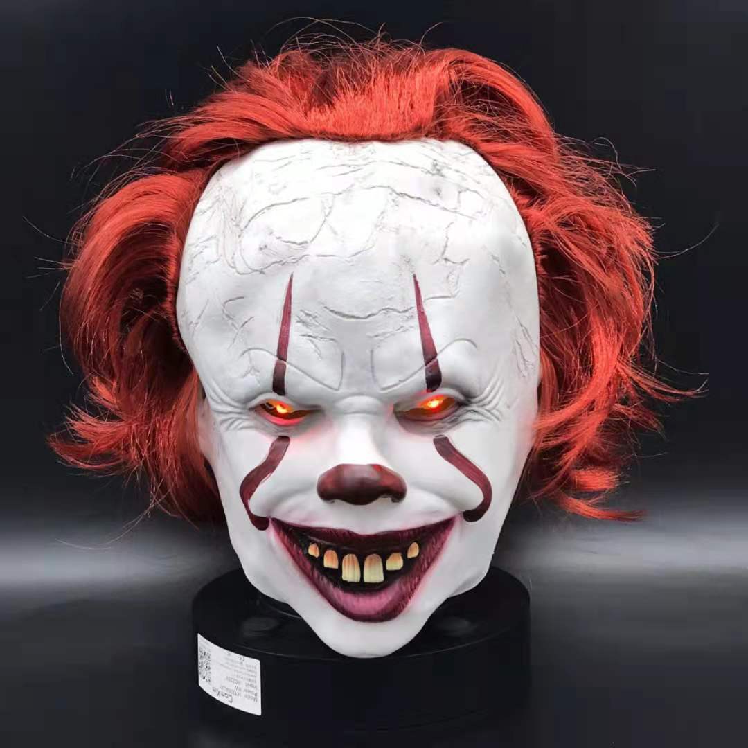 Máscara LED De Payaso Brillante Para Halloween Y Fiestas - 3 Modos De Luz, Baterías No Incluidas