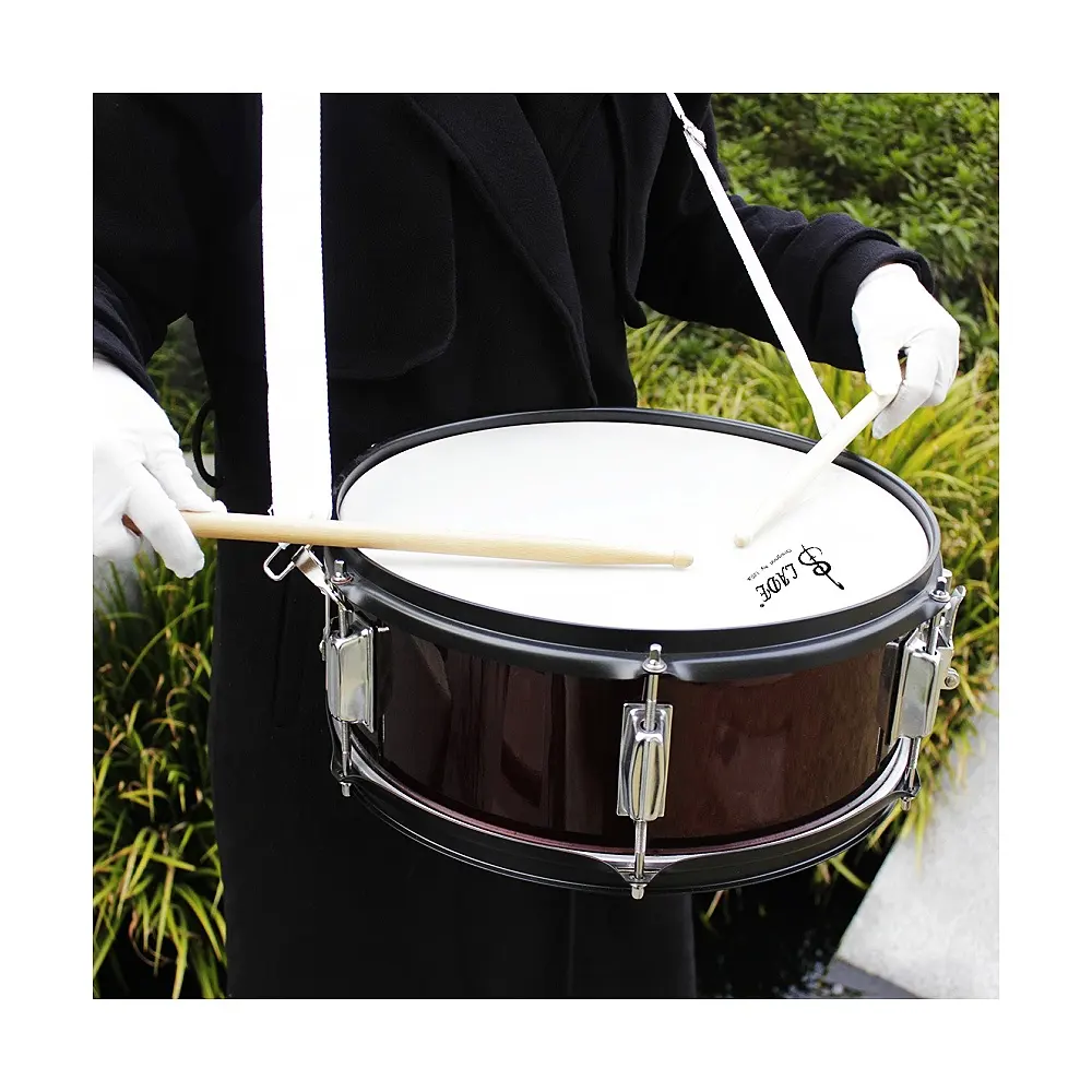 JELO AY-DJ00018 14 Inch Snare Drum professional sheepskin Music Instruments with Shoulder Strap Drum Musical Instruments