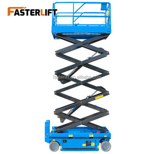 Lift Scissor Listrik Kecil 6-16m Faster Lift FL, Penggerak Hidrolik, Kapasitas 130KG, Tinggi Maksimum 20m - Product Image 1