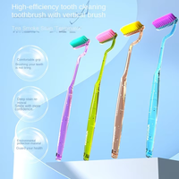 Brosse à dents horizontale WISDOM de haute qualité, poils souples en forme de S, massage des gencives, articulation spéciale verticale, pour adultes, couleur personnalisable