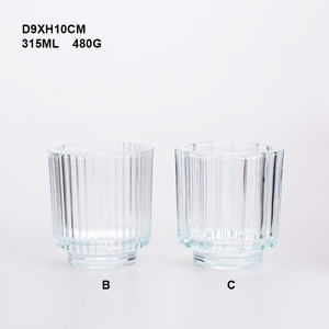 Machine-made glass candle jars for decoration and gifts candle holder with sprayed color