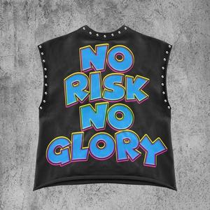 <b>Men's</b> Casual Style <b>Cropped</b> Tank <b>Top</b> 100% Heavy Cotton Gym Workout Shirt with Acid Wash DTG Logo Print Boxy Fit T-Shirts - Product Image 4