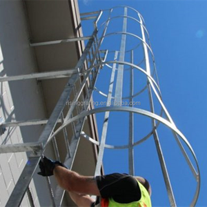 Scala a gabbia in acciaio inossidabile in alluminio zincato di sicurezza - Product Image 2