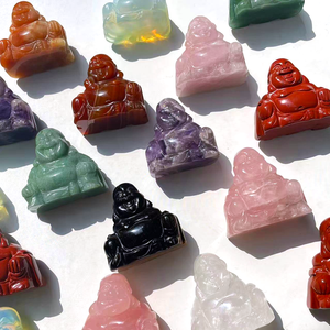 High Quality 3.5cm <strong>Figure</strong> of Buddha Stone Natural rose quartz Healing Crystal Carving Sculpture Craft - Product Image 3