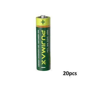 PUJIMAX, оптовая продажа с завода, R6P, двойной AA, 1,5 В, цинковые углеродные батарейки, 20 шт., сухие батареи для телевизора, пульта дистанционного управления, игрушки - Product Image 1