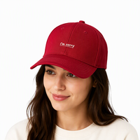 Casquette de baseball lavée en usine, structurée, à large bord, grande taille pour femme, vente en gros