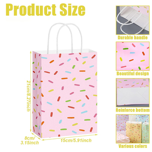 Sacchetti Regalo in Carta a Tema Ciambella Gelato con Coriandoli e Manici per Compleanni, Matrimoni, Natale, Baby Shower e Feste - Product Image 2
