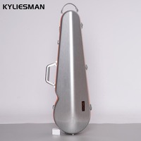 KYLIESMAN Tas Biola Keras Tahan Air Kelas Atas 3/4 4/4, Tas Perjalanan Premium untuk Pertunjukan dan Resital Profesional