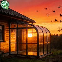 Solarium moderne en verre préfabriqué, patio en aluminium, maison autoportante, véranda fabriquée en Chine