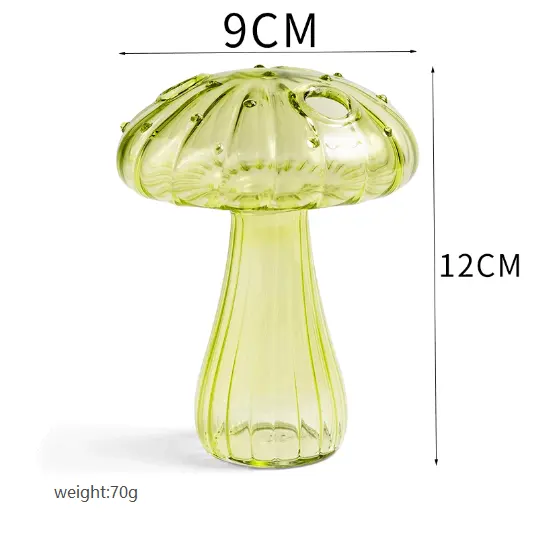 China Factory Direct Wholesale Mushroom Shape Glass Vase Terrarium
