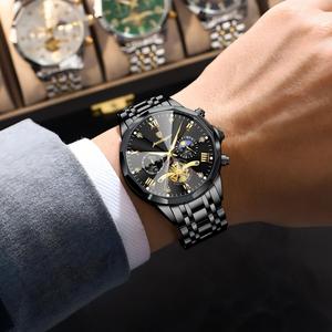 Reloj de Cuarzo para Hombre Poedagar 938, Cronógrafo, Resistente al Agua, Luminoso, de Lujo, en Acero Inoxidable - Product Image 6