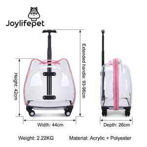 กระเป๋าเป้สะพายหลังแบบมีฟองแบบพกพาสำหรับออกนอกบ้านแมวกล่องพลาสติกใสเป็นแรงบันดาลใจให้พื้นที่แคปซูลกระเป๋าแมวสะดวกสบาย - Product Image 5