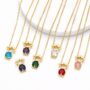 Nuova Collana con Ciondolo per Ragazze - Catena a Osso con Chiusura a Cuore in Zirconio Placcato Rame - Alla Moda e Versatile - Product Image 4