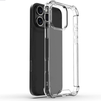 Étui de protection transparent en TPU de haute qualité pour 16 Pro avec protection à 360°, coque de téléphone antichoc dans un sac OPP
