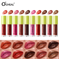 Ensemble de gloss à lèvres O'CHEAL Dreamy, 10 teintes, fini soyeux, brillance intense, couleur longue durée, non collant, effet repulpant, 2g chacun