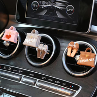 Offre Spéciale : Mini Sac Birkin de Luxe, Diffuseur d'Arômes 3D en Forme de Pantoufle Poney pour Grille d'Aération de Voiture, pour Filles