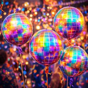 22 Inch Metallic 4D Foil Helium <b>Balloon</b> Chrome Shiny Mirror Ball for Wedding Disco Birthday Christmas Party Decoration Supplies - Product Image 3