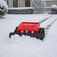 Tondeuse à gazon multifonctionnelle télécommandée avec lame à neige avant pour le déneigement des routes et des cours en hiver