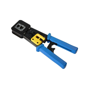 Outil de sertissage professionnel pour connecteurs RJ45, RJ12, RJ11, dénudeur et coupe-câbles avec mâchoire réglable pour câbles réseau - Product Image 3