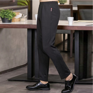 Của phụ nữ giản dị thẳng chân làm việc quần đàn hồi eo với giữa phía trước lỏng Phù Hợp-cho tài sản làm sạch khách sạn/nhà hàng tiếp viên - Product Image 4