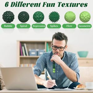 Balles magnétiques en silicone Jouets anti-stress pour adultes et adolescents 6 pièces Balles anti-stress <span class=keywords><strong>Jouet</strong></span> sensoriel texturé Articles pour soulager le TDAH l'autisme et l'anxiété - Product Image 3