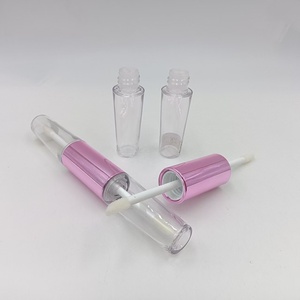 Tube d'huile à lèvres PETG double embout transparent vide avec bouchon en aluminium de 6,5 ml sur chaque côté pour emballage de rouge à lèvres liquide - Product Image 3