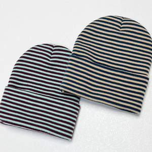 Wholesale Unisex Warm <strong>Winter</strong> Knitted Striped Beanie Hat Two Tone Knit Stripe Cuffed Ski Cuffed Skull <strong>Cap</strong> for Men Women Custom - Product Image 5