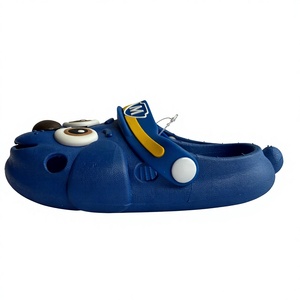 Cartoon <b>Slippers</b> for Kids Blue with 3D Logo Plush Lining Cushioned Strip All Seasons Toe Plastic Upper EVA Midsole 15MM Sole - Product Image 3