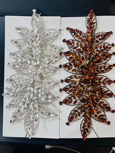 Parches de Cristal de Estrás con Forma de Hoja de Diamante 3D Brillantes y Coloridos de Lujo para Vestidos de Fiesta - Product Image 3