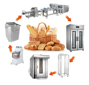 Complete Industry Bakery 32 Tray Electric Rotary Oven Bread Making Machine Commercial Bakery Bread Making Machine Equipment