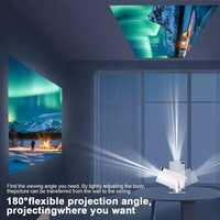 Mini-Projecteur Théâtre HD LED Portable 1080p Wi-Fi 5G BT5.0 200 Lumens ANSI avec Android 11 et Haut-parleurs Intégrés