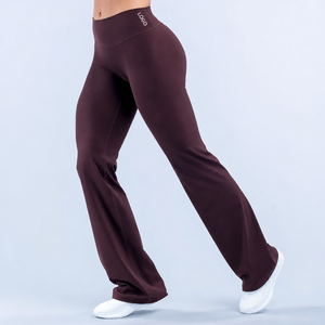 <span class=keywords><strong>Pantaloni</strong></span> <span class=keywords><strong>Yoga</strong></span> a Zampa Origin Flares con Vita Elastica a Vita Media e Motivo Tinta Unita - Product Image 1