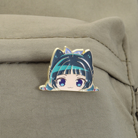 Épingles en émail de personnages de dessins animés, d'anime et de manga, cosplay, figurine de chat de fille d'anime, broche de revers, vente en gros
