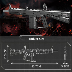 14019 MPSAA-12 Escopeta de Juguete de Bloques de Plástico, Modelo Educativo, Bloques de Construcción, Regalo para Niños, Juego de Bloques de Ensamblaje de Pistola, Juguetes - Product Image 4