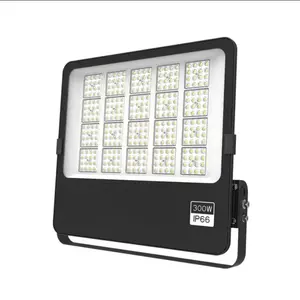 Fabricante de luzes LED pretas baratas para iluminação de estádios IK08 IP66 à prova d'água de alta potência 300W holofote