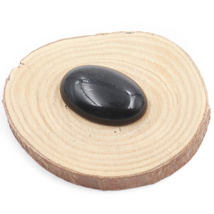 Đá <span class=keywords><strong>Obsidian</strong></span> đen tự nhiên dạng cabochon 18x25mm hình oval mặt phẳng bán buôn làm đồ trang sức, năng lượng chữa lành, bảo vệ - Product Image 6