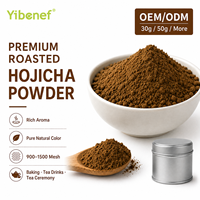 Poudre de Hojicha Yibenef Marque Privée, Thé Vert Torréfié Faible en Caféine Grade AAA pour Latte et Desserts, OEM