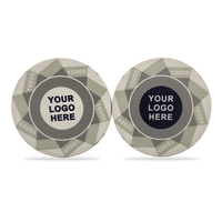 Jetons de Poker de Casino Personnalisés en Céramique de 39 mm, Conception Gratuite, EPT WPT, avec Dénomination pour Jeux de Hasard