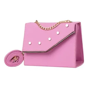Bolso Bandolera para Mujer Daria Rosa, Material PU, Cierre de Cremallera, Impermeable, Color Sólido, Uso Diario - Product Image 3