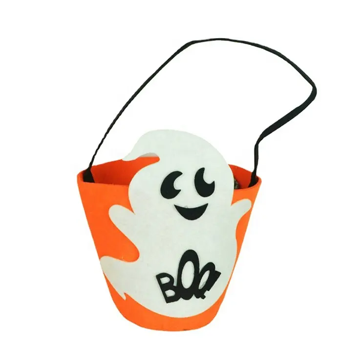 Groothandel Goedkope Prijs Halloween Snoep Handtas Vilt Gift Bags Halloween Mand