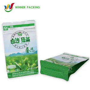 2024 new product tea packing flat bottom laminated food grade bag packaged plastic packaging printing polythene bags