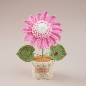 Flor Artificial de Girasol en Maceta de 23 cm, Hecha a Mano, para Decoración de Escritorio, Regalo para el Día <span class=keywords><strong>del</strong></span> Maestro - Product Image 3