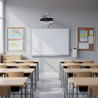 Tableau blanc interactif intelligent multi-touch tout-en-un de 98/108 pouces avec haut-parleurs et Wi-Fi