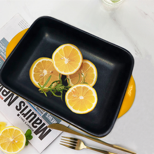 Rectangular <strong>Ceramic</strong> Baker Pan Nonstick Coated Medium-sized Bakeware Set Ovenware <strong>Baking</strong> Dishes With Handle <strong>Trays</strong>