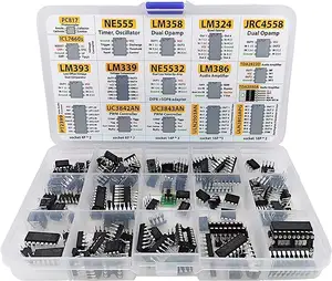 Chip IC PC817, NE555, LM358, LM324, JRC4558, LM393, LM339, NE5532, LM386, TDA2030, TDA2822, PT2399, UC3842, UC3843, ULN2003