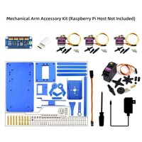 Lengan Robot Raspberry Pi Generasi ke-4 Tipe B Lengan Robot Logam Empat Derajat Kebebasan Raspberry Pi 3B+/4B