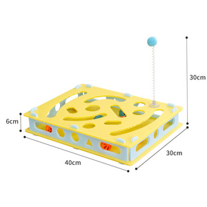 Neues interaktives Katzenspielzeug: Plastik-Lochspiel mit Glocke und Drehfunktion zur Intelligenzförderung und Sicherheit - Product Image 5